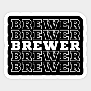 Brewer. Sticker